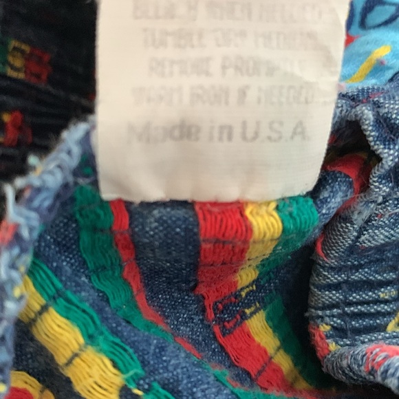 Oshkosh Toddler 18 Months Car Print Denim Jeans Pants Vintage 90s Boy Girl - Picture 4 of 7